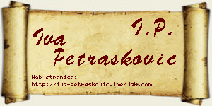 Iva Petrašković vizit kartica